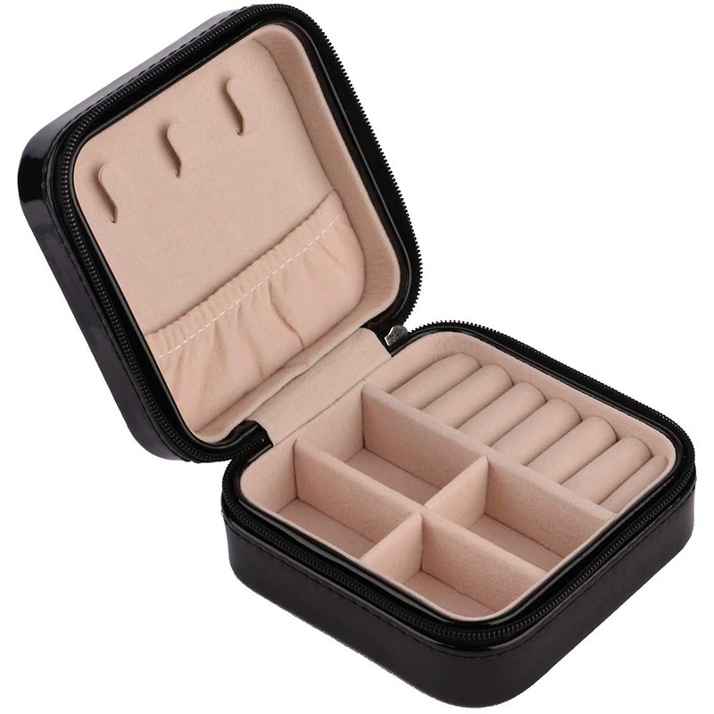 Custom Fashion Travel PU Leather Packaging Gift Jewelry Storage Box for Ring / Earring / Necklace