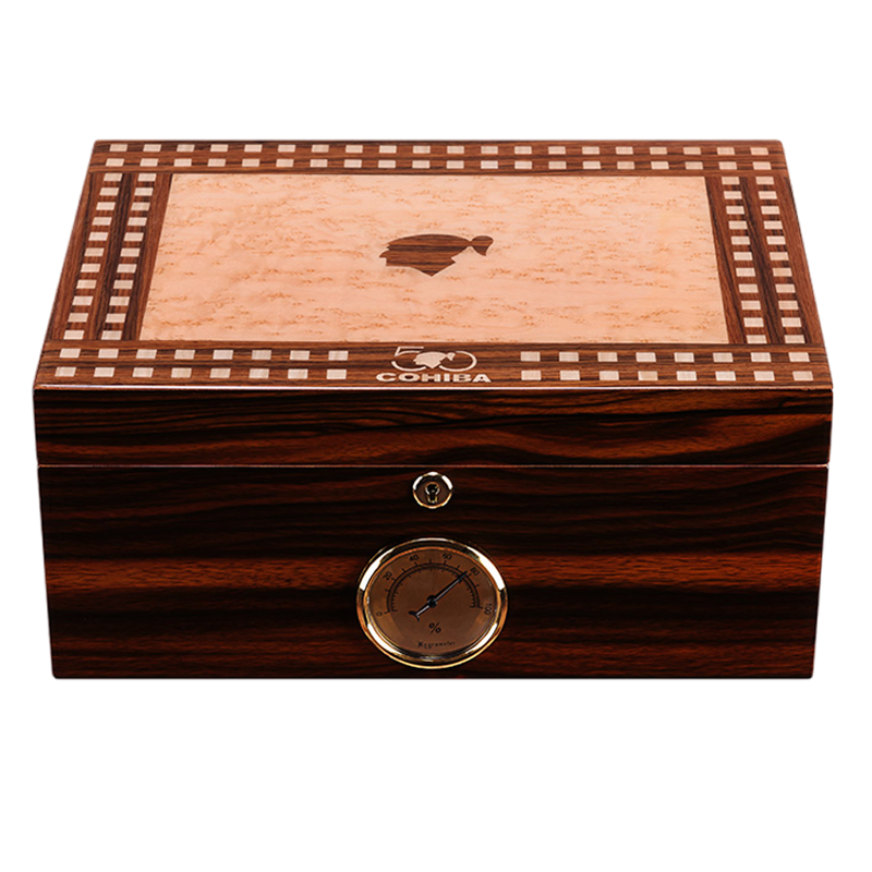 Simple Design Piano Finish Cedar Cigar Box Cigar Humidor Holder Case