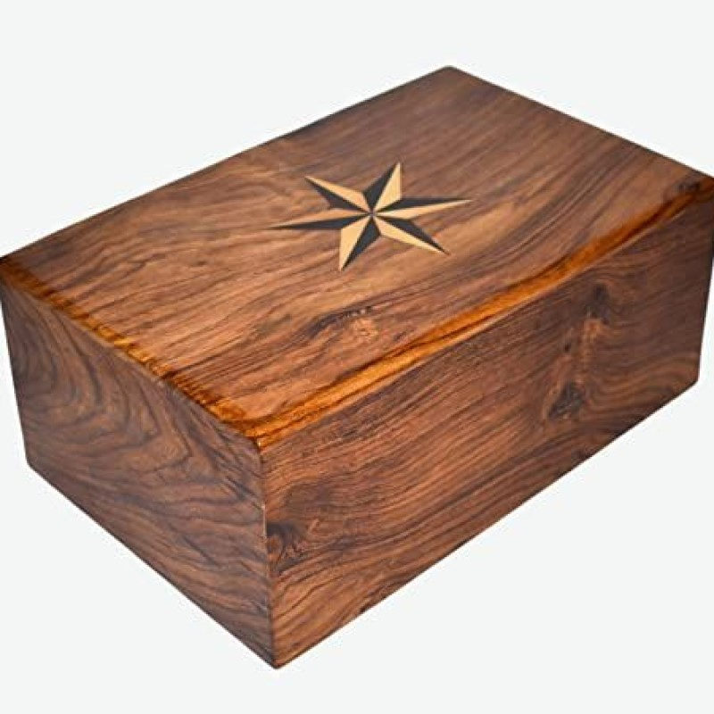 Custom Design American Style Wooden Cremation Urn for Ashes