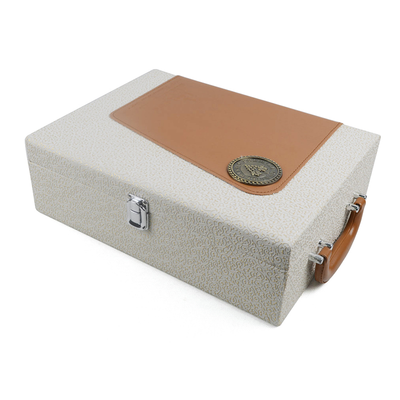 Custom Production PVC Leather Wedding Champagne Box Gift Packaging Box