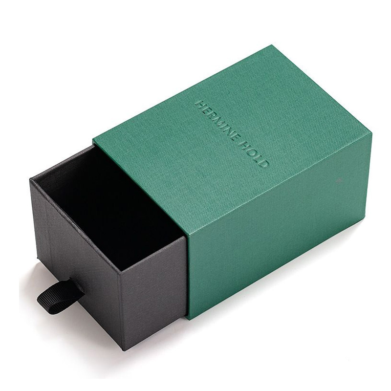 Elegant Customized Green Gift Drawer Box for Luxury Packaging