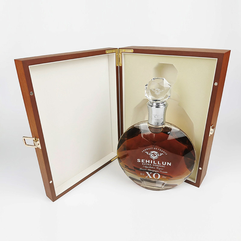 Custom MDF Veneer Matte Spray Paint Laser Logo Wine Box