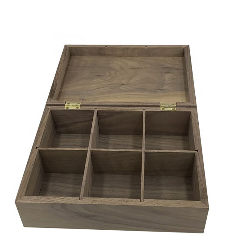 Design Hot Black Walnut Tea Bag Box for Gift Giving
