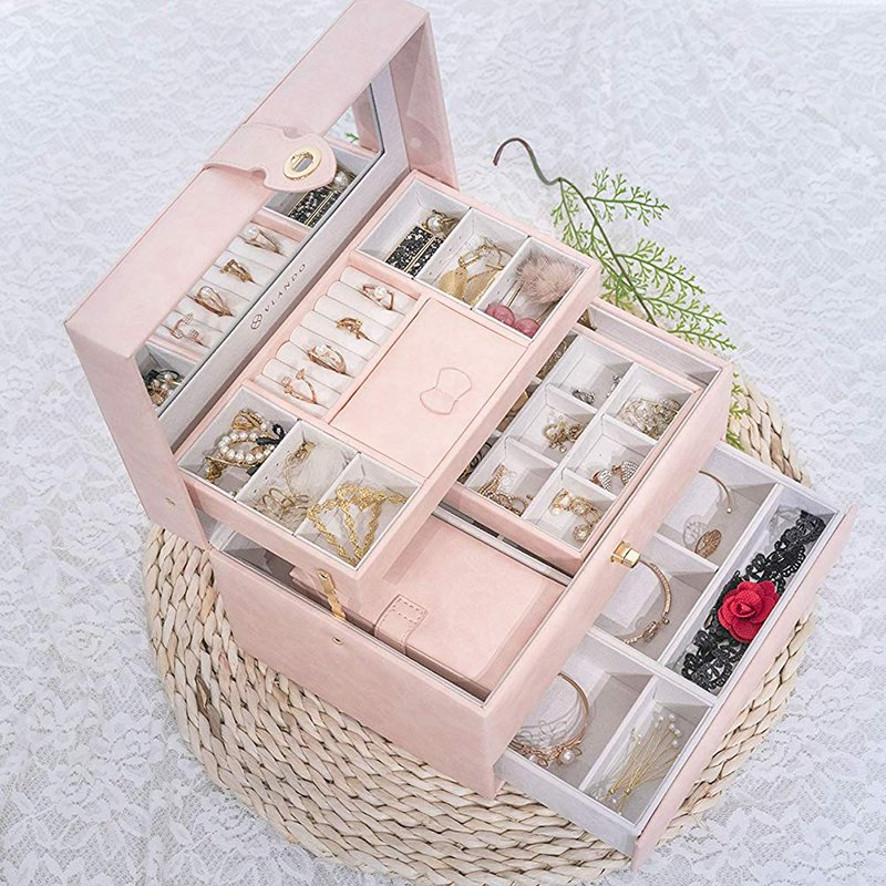 Customized Size Logo Print Deluxe Edition Gift Box for Ring Jewelry