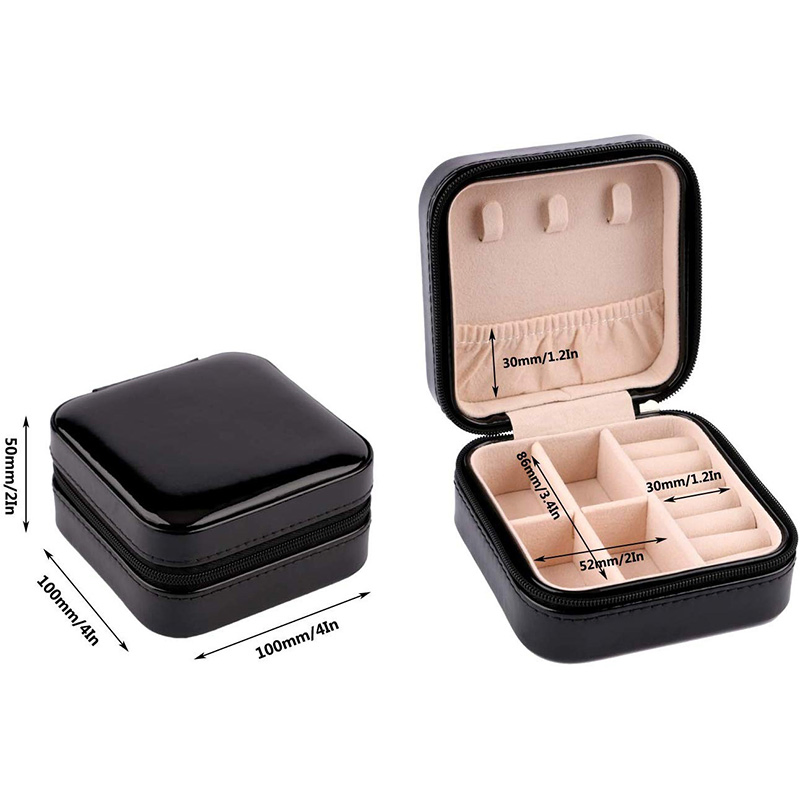 Custom Fashion Travel PU Leather Packaging Gift Jewelry Storage Box for Ring / Earring / Necklace