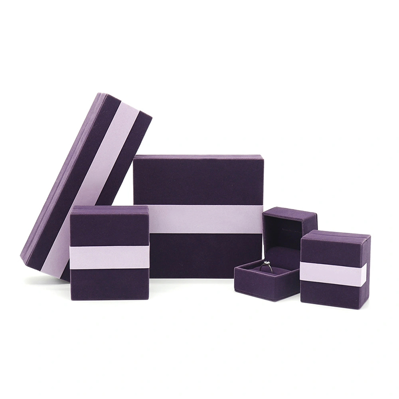 Customized Elegant Violet Jewelry Packaging Box for Women Gifts
