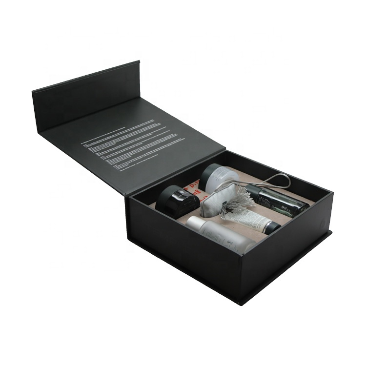 Luxury Custom Black Magnetic Sealing Cardboard Wrapping Paper Gift Box
