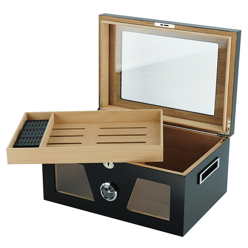 Hot Selling Large Capacity Wooden Cigar Humidor for 100 Cigar Storage
