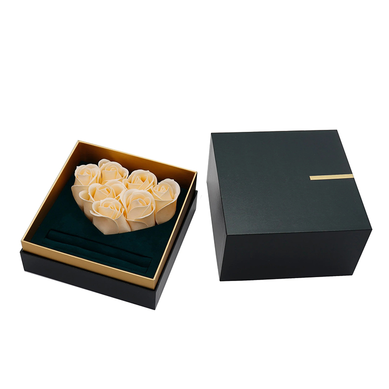 Custom Velvet Immortal Flower Jewelry Gift Box for Ring Packaging