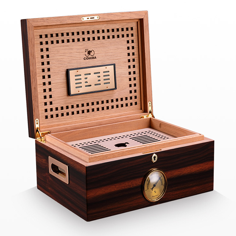 Simple Design Piano Finish Cedar Cigar Box Cigar Humidor Holder Case