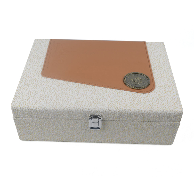 Custom Production PVC Leather Wedding Champagne Box Gift Packaging Box