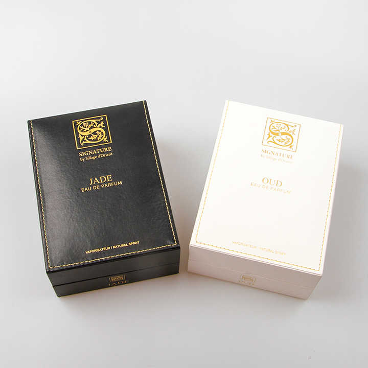 Luxury Design Best Sales Wholesale Custom Printed Folded Leather Perfume Packaging Box Perfume Box Logo Gift