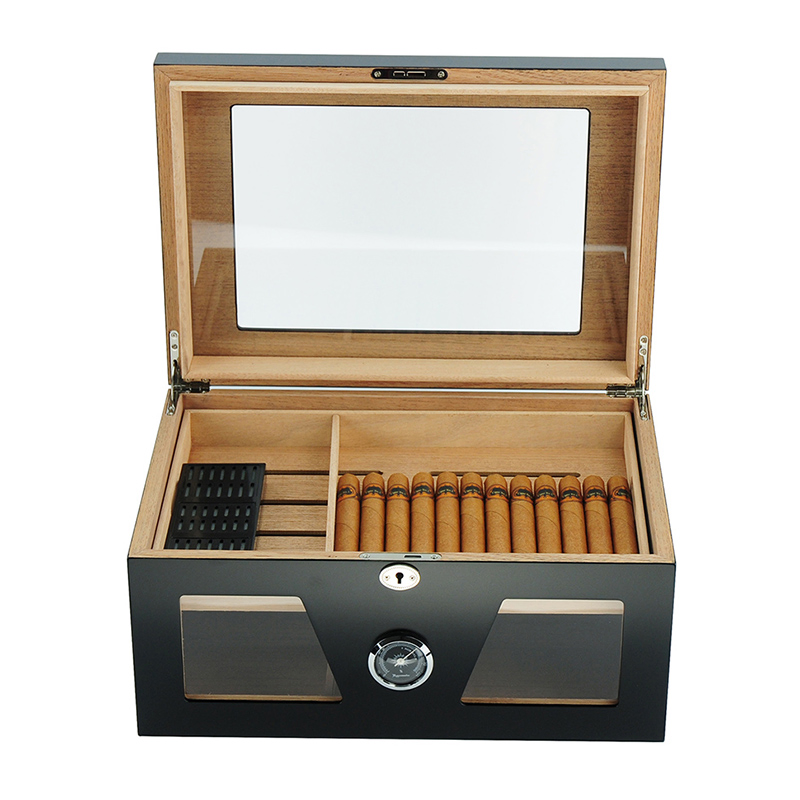 Hot Selling Large Capacity Wooden Cigar Humidor for 100 Cigar Storage