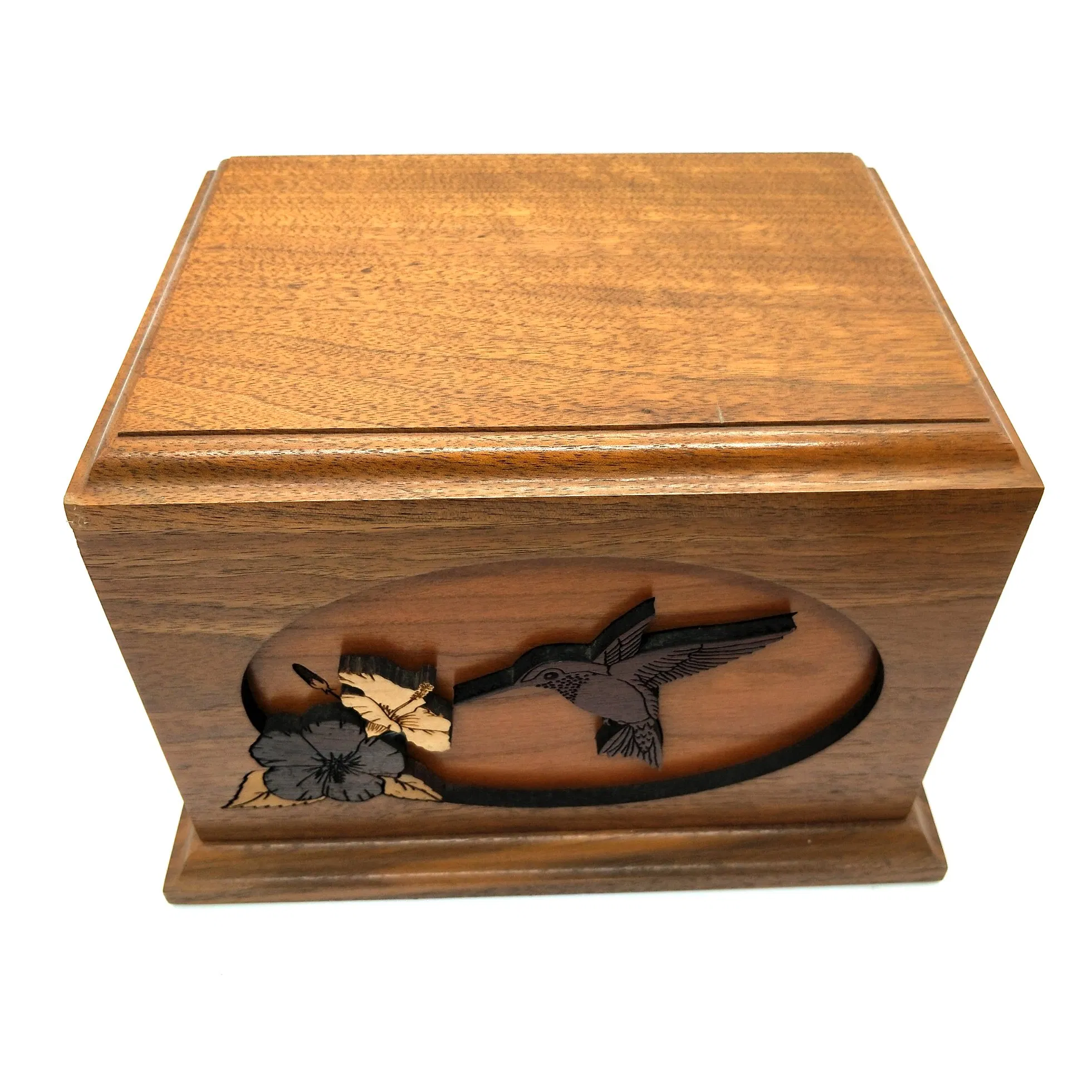 Custom Engraved Caskets and Coffins Solid Wood Urn for Human Pet Ashes