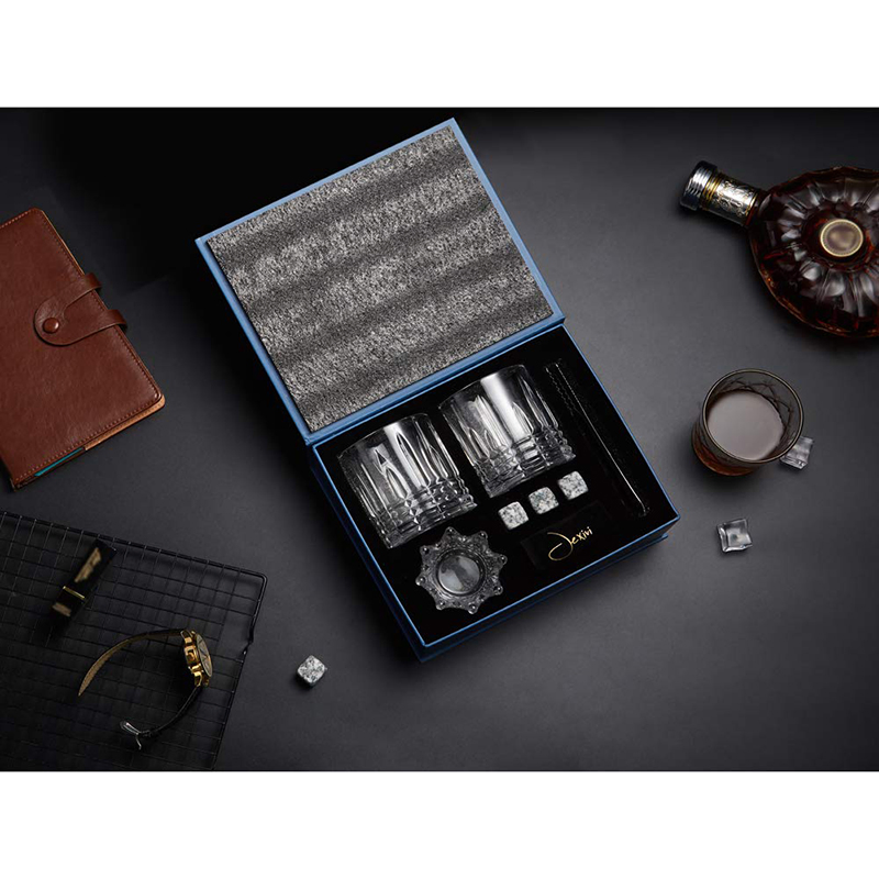 Customized Elegant Paper Packaging Whisky Set Gift Storage Box