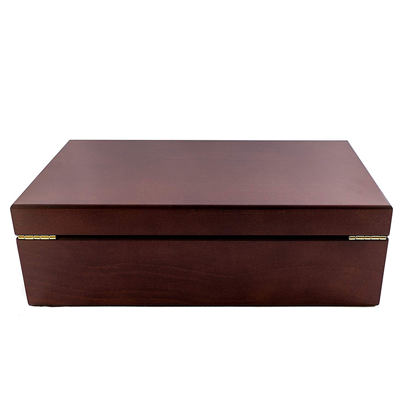 Custom Size and Logo Simple Eight-Slot Wooden Packaging Gift Tea Box