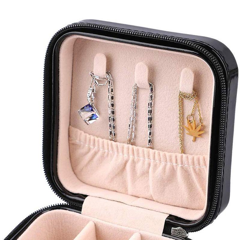 Custom Fashion Travel PU Leather Packaging Gift Jewelry Storage Box for Ring / Earring / Necklace
