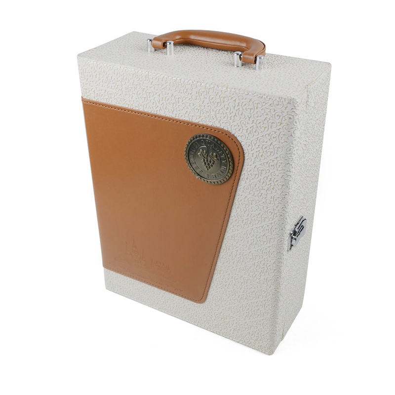 Custom Production PVC Leather Wedding Champagne Box Gift Packaging Box