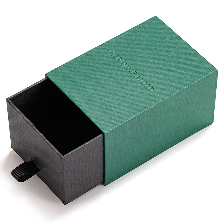 Elegant Customized Green Gift Drawer Box for Luxury Packaging