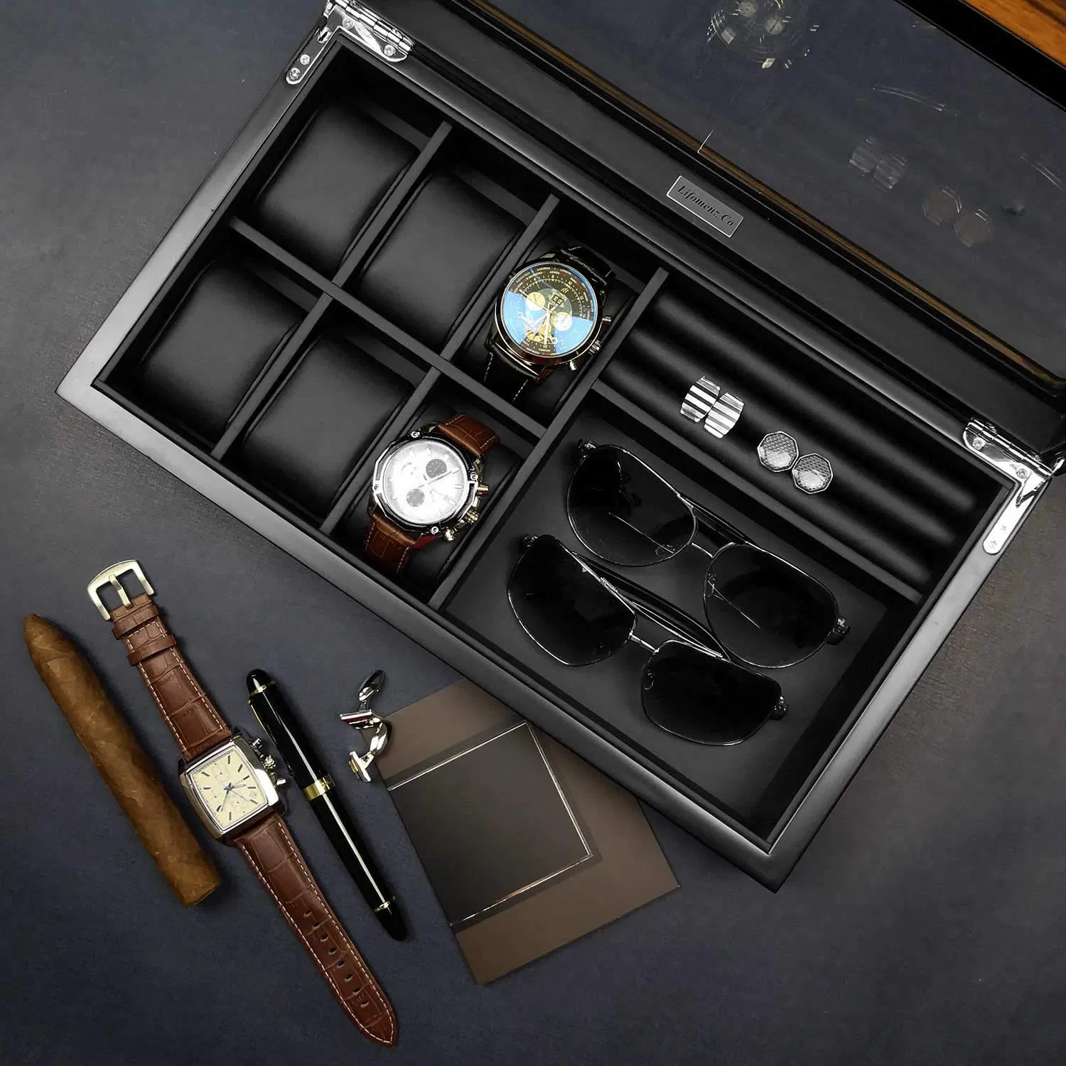 Custom Logo New Luxury Handmade Wooden Gift Packaging Watch Box