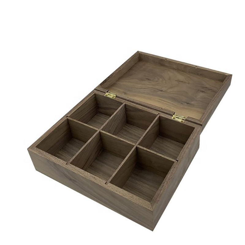 Design Hot Black Walnut Tea Bag Box for Gift Giving