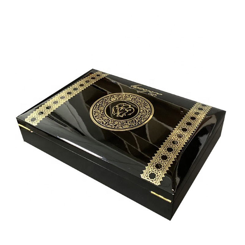 Custom Design Luxury Black Lacquer Wooden Jewelry Perfume Gift Box