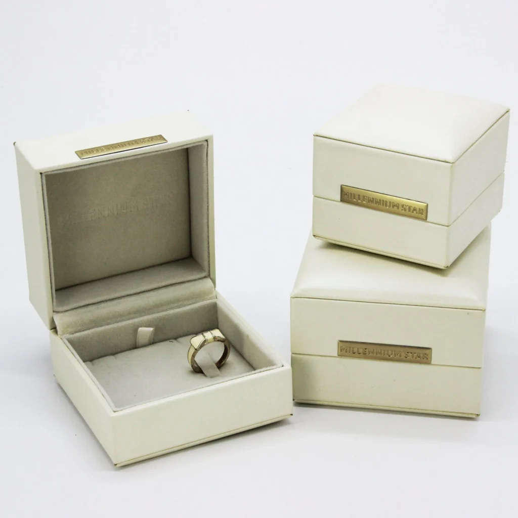 Elegant White PU Leather Jewelry Box for Travel Storage