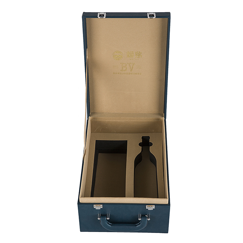 High End Exquisite PU Leather Wine Gift Packing Storage Box