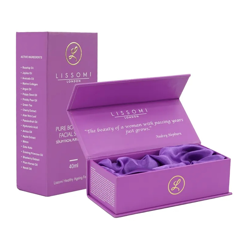 Custom Classic Paper Gift Box Packaging Magnetic Cosmetic Skincare Perfume Box