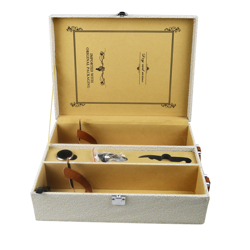 Custom Production PVC Leather Wedding Champagne Box Gift Packaging Box