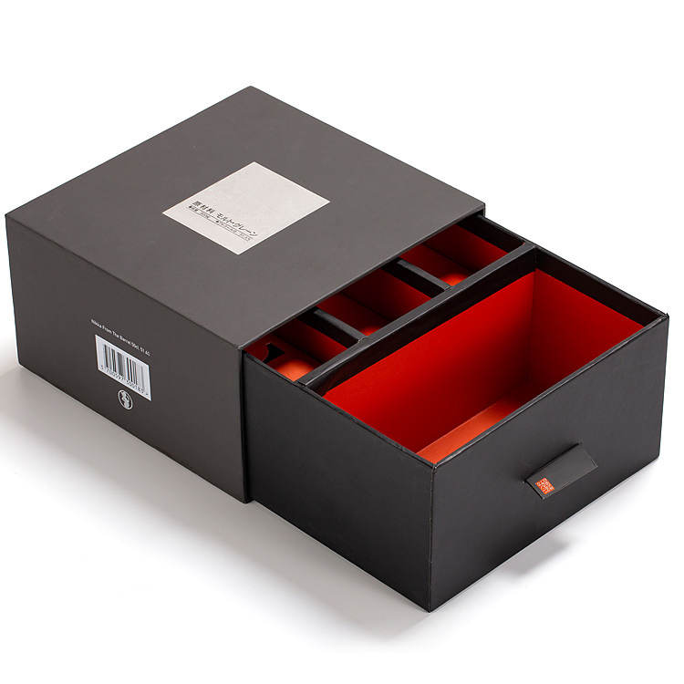Elegant Wine Box with Internal Drawer for Gift Packaging