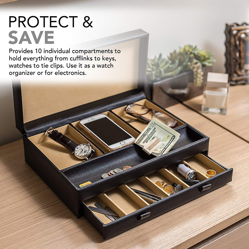 Custom Luxury Hand Made Leather Gift Jewelry Box for Storing Watches / Glasses
