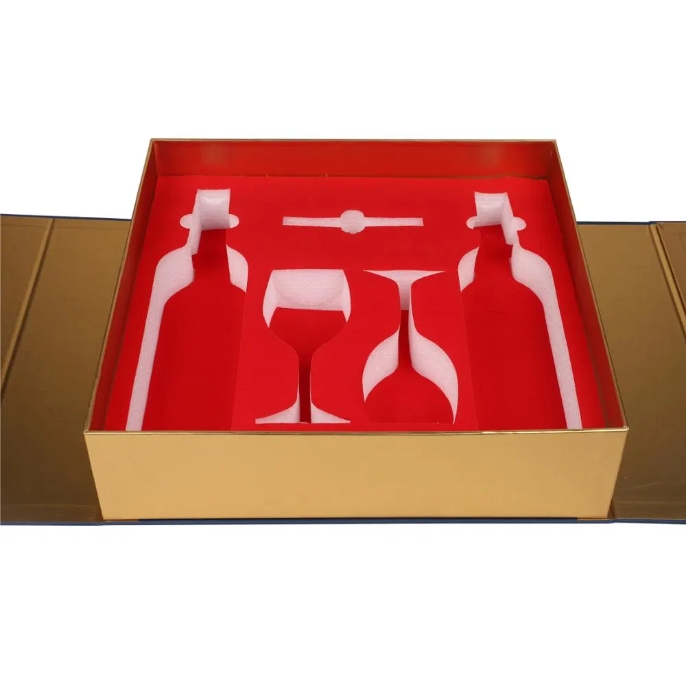 Custom New Design Paper Double Bottle Wine Gift Box Wine Accessories Packaging Box