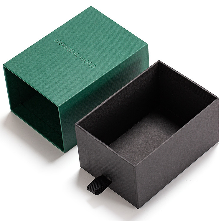 Elegant Customized Green Gift Drawer Box for Luxury Packaging