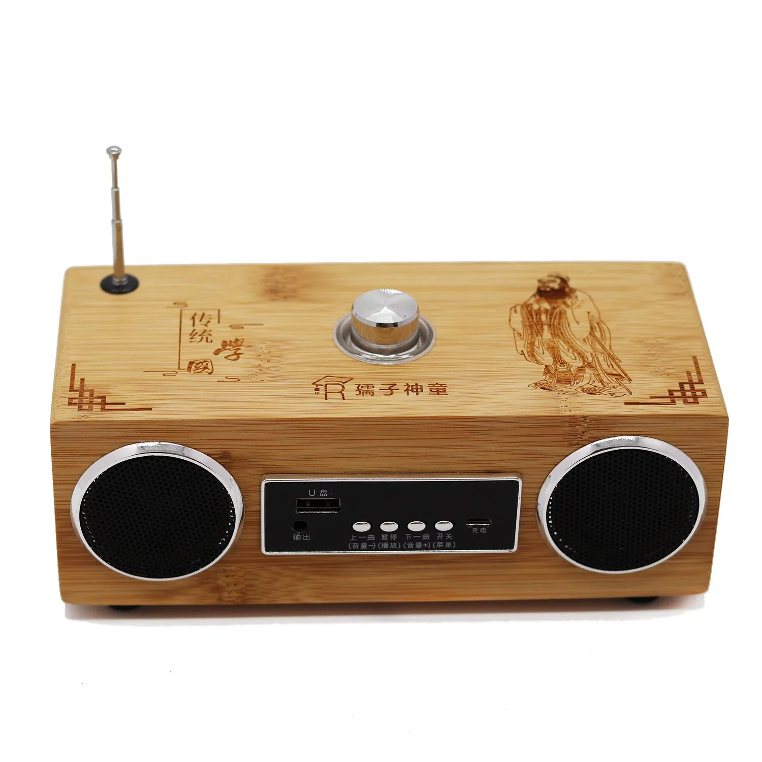 Customed Creative Design Bamboo Wooden Gift Packaging Rectangle Audio Box