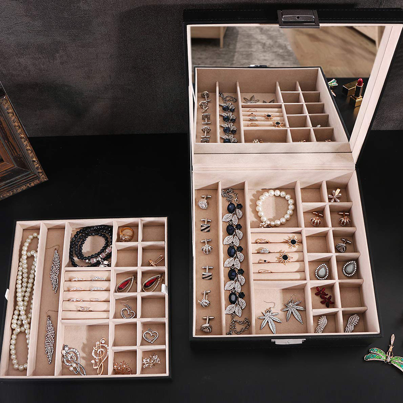 Customized Size Logo Print Deluxe Edition Gift Box for Ring Jewelry
