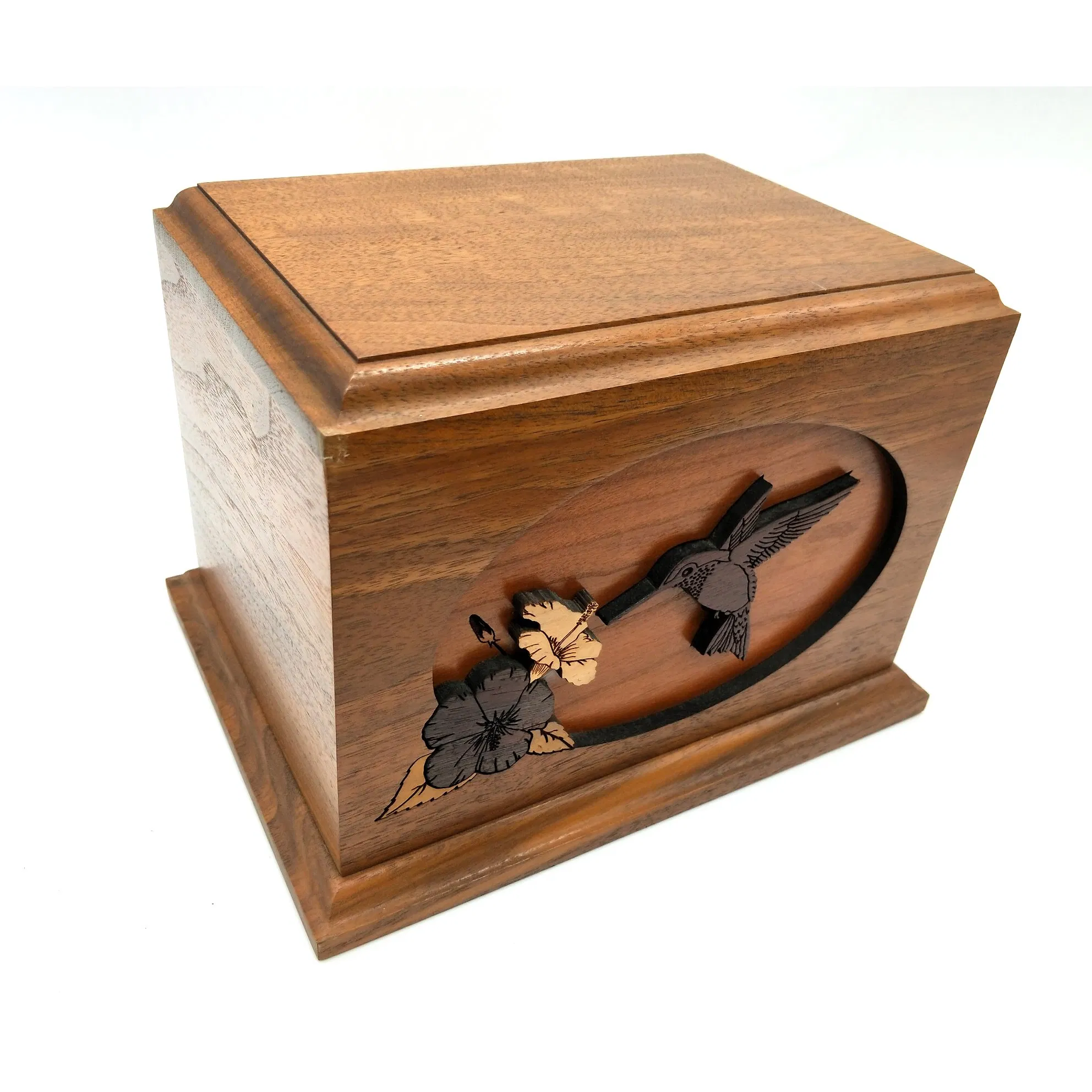Custom Engraved Caskets and Coffins Solid Wood Urn for Human Pet Ashes
