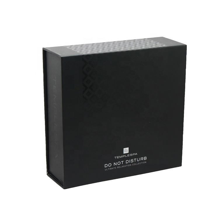 Luxury Custom Black Magnetic Sealing Cardboard Wrapping Paper Gift Box