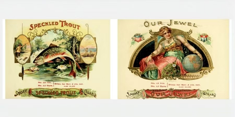 Luxury printed cigar box artwork example