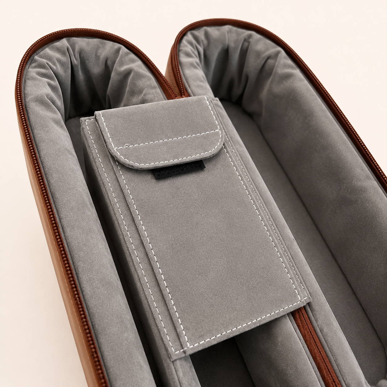 Interior detail of custom wine box