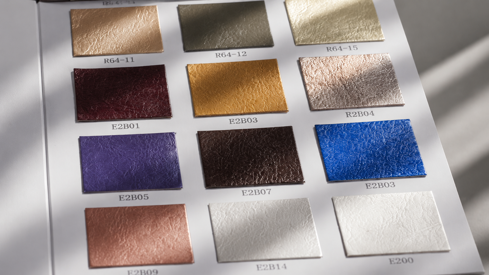 Leather color options for custom packaging