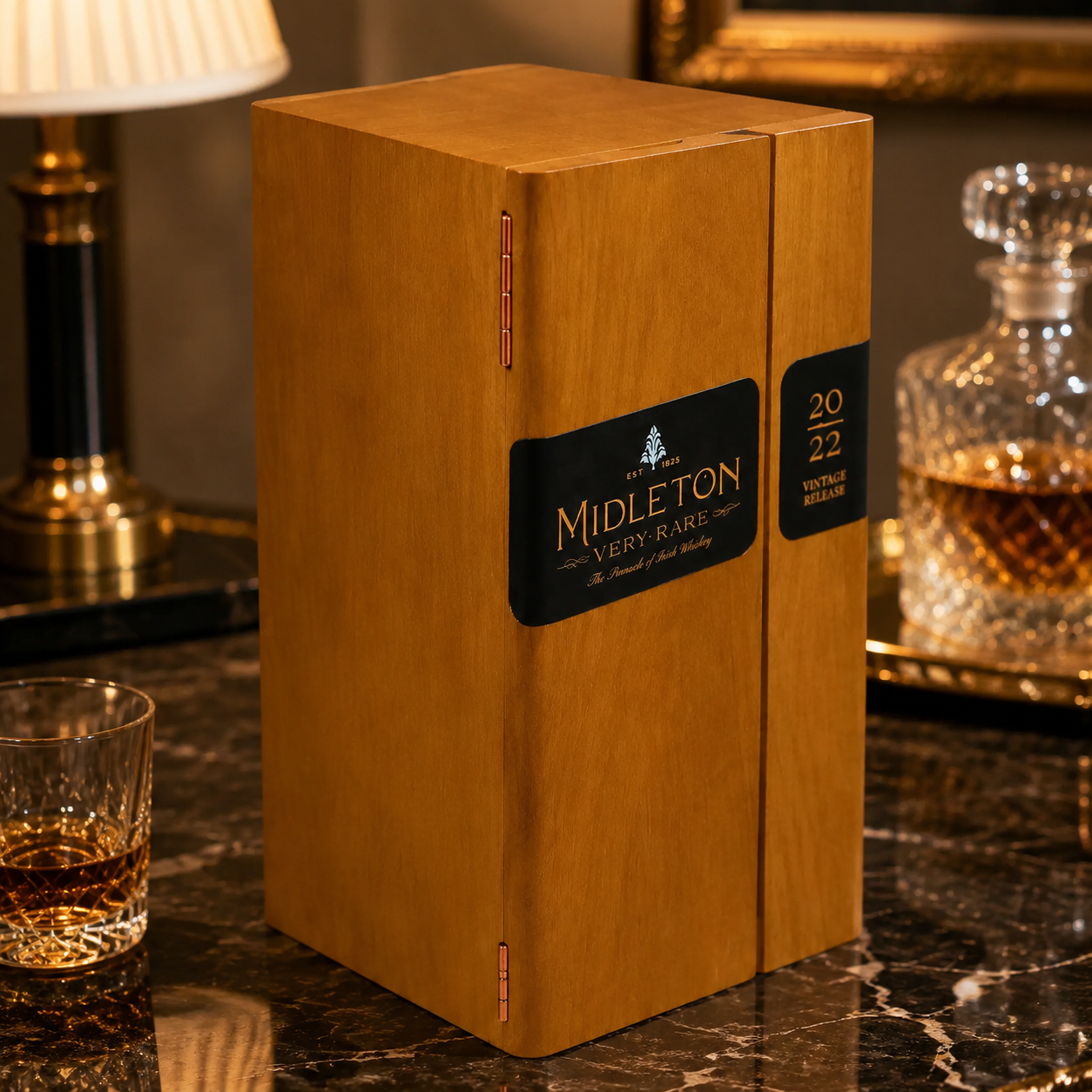 Custom wooden wine box side design