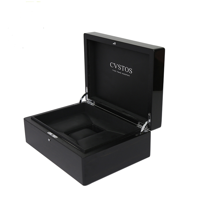 Luxury Black Color Piano Paint Storage Box Watch Packaging Box