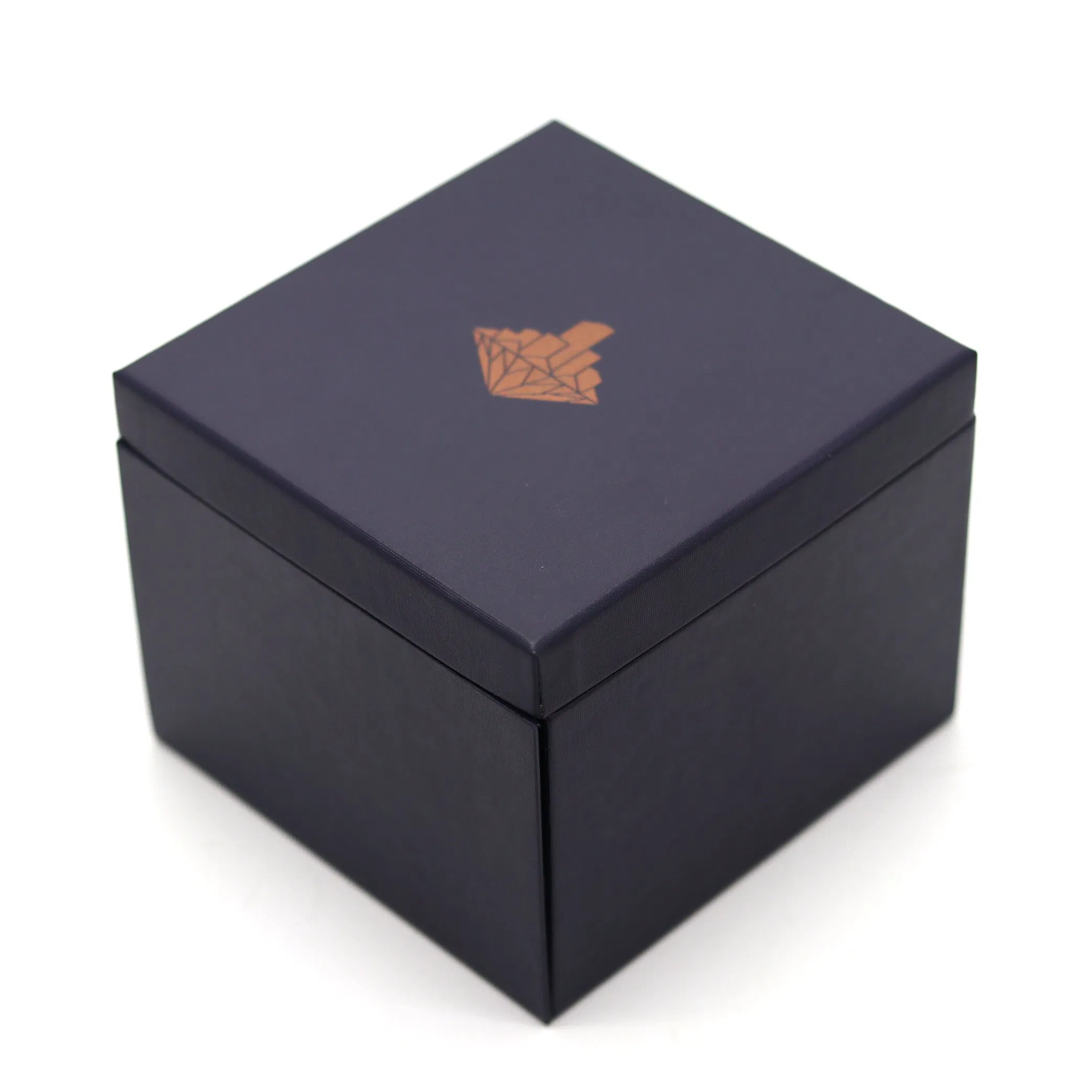 Handmade Dark Blue Storage Boxes PU Leather Jewelry Box for Gift