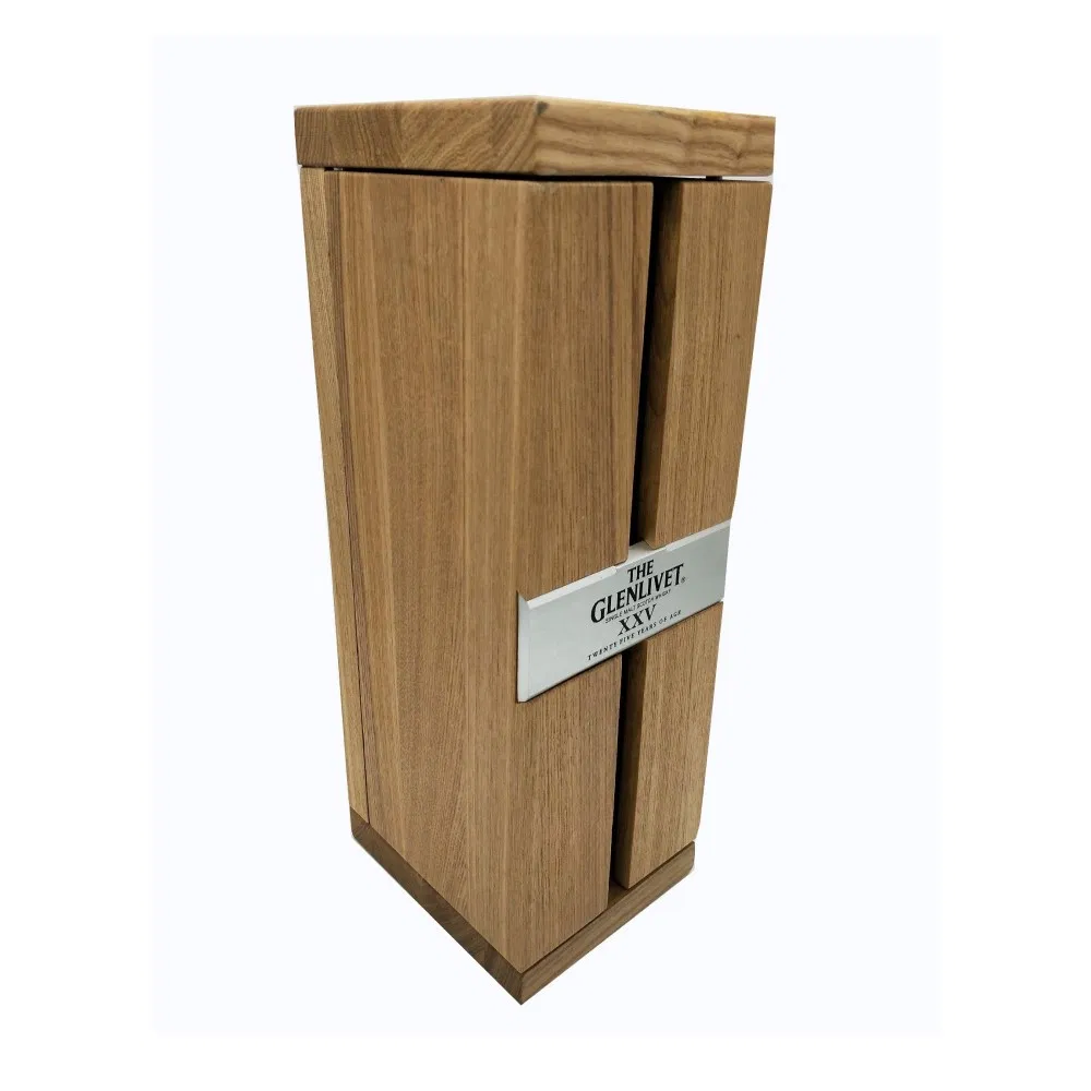 Custom High End Luxury Solid Wooden Packaging Whisky Wine Box