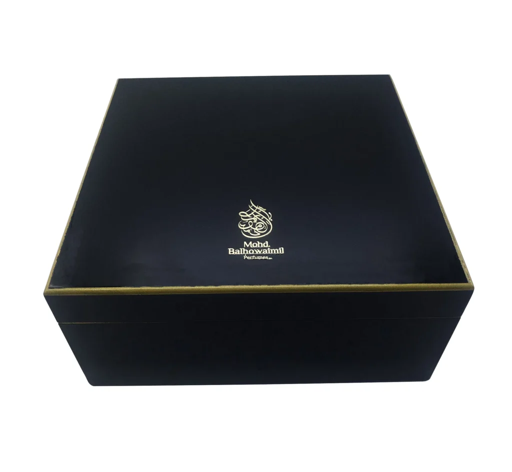 Customized Design Classic Shinny Black Lacquer Wooden Perfume Oud Box