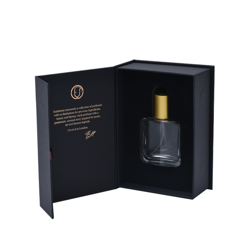 Custom Logo Printing Perfume Black Cardboard Packaging Gift Box