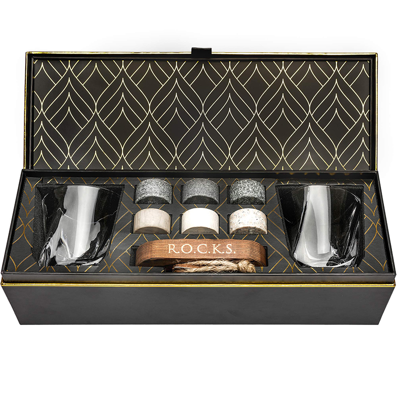 Custom Paper Packaging Whiskey Glass Set Wine Glass Storage Box