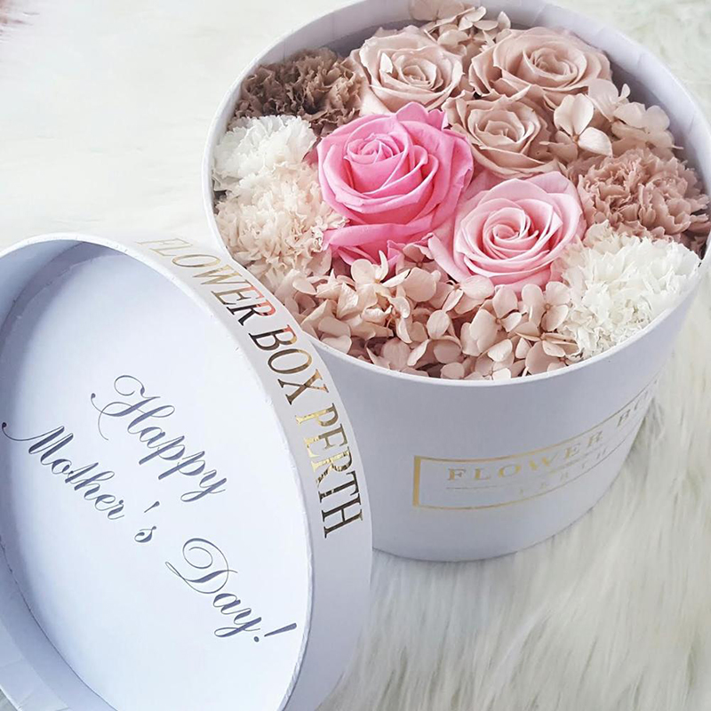 Custom Paper Gift Packaging Luxury Hat Round Flower Box for Gifts