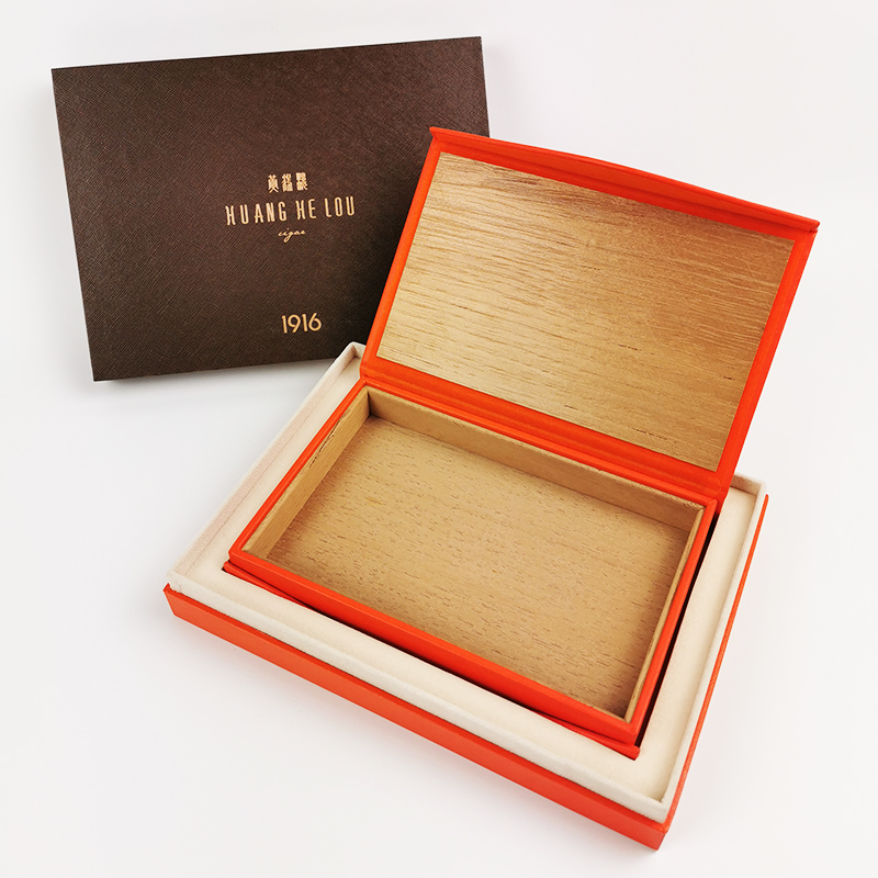 Cudtom Design Gift Packaging Luxury Double Wooden Cigar Storage Box